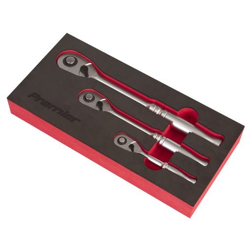 Sealey Premier Platinum Ratchet Wrench Set 3 Piece 1/2" Drive
