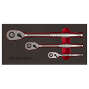 Sealey Premier Platinum Ratchet Wrench Set 3 Piece 1/2" Drive