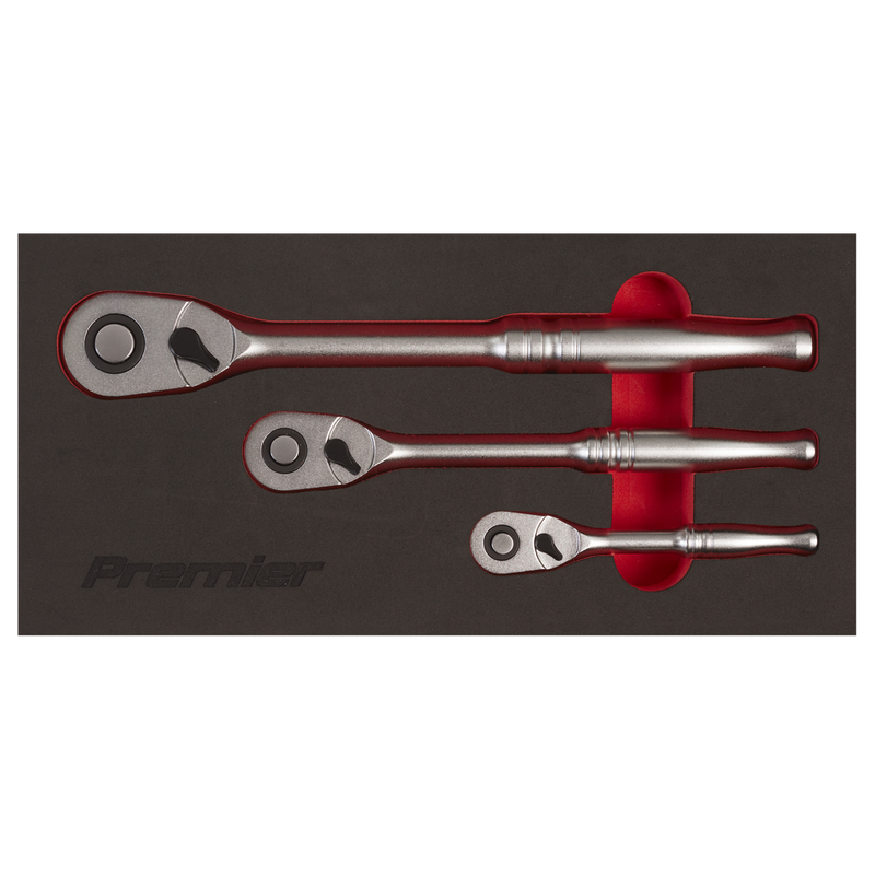 Sealey Premier Platinum Ratchet Wrench Set 3 Piece 1/2" Drive