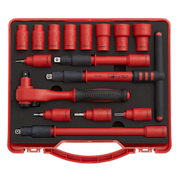 Sealey Premier Insulated Socket Set 3/8"Sq Drive 16 Piece - VDE Approved