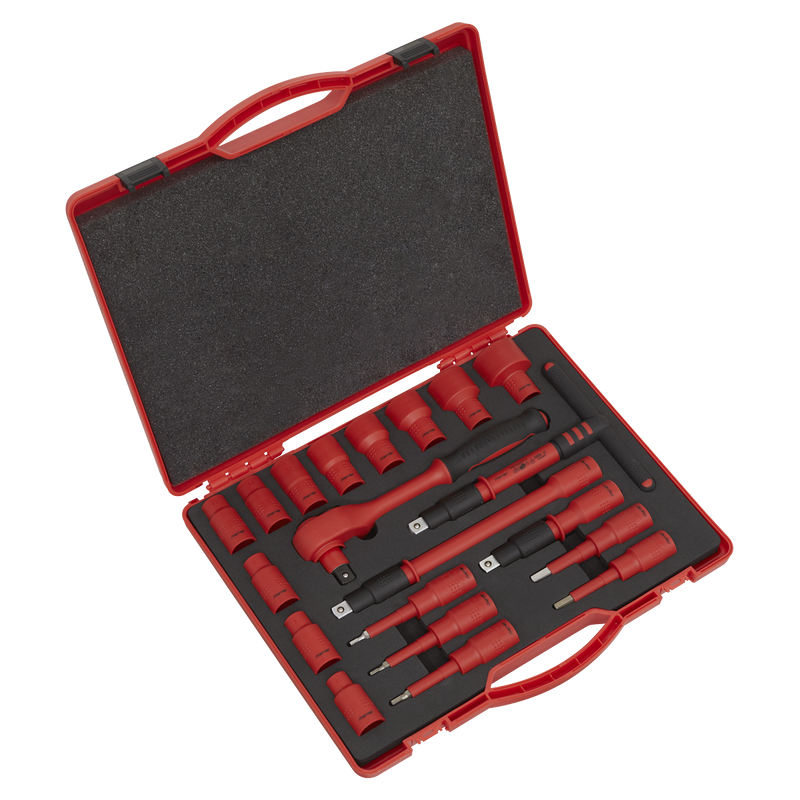 Sealey Premier Insulated Socket Set 1/2" Drive 20 Piece VDE Approved