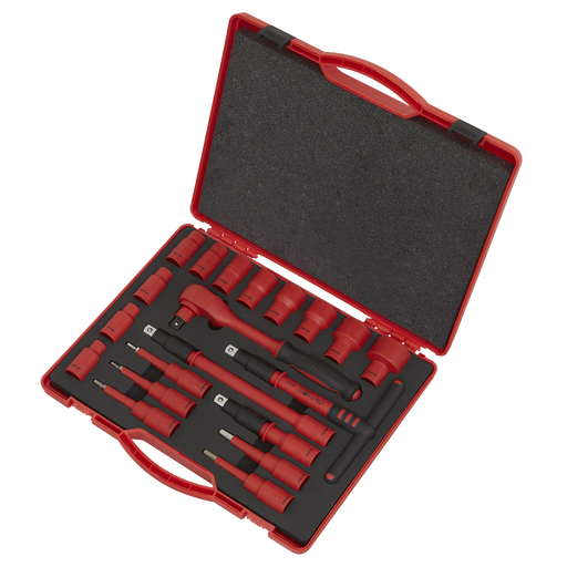 Sealey Premier Insulated Socket Set 1/2" Drive 20 Piece VDE Approved