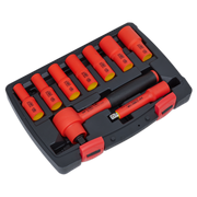 Sealey Premier Insulated Socket Set 3/8"Sq Drive 9 Piece - VDE Approved