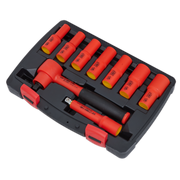 Sealey Premier Insulated Socket Set 3/8"Sq Drive 9 Piece - VDE Approved