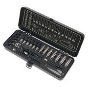 Sealey Premier Black Socket Set 1/4" Drive 32 Piece with Ratchet