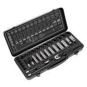 Sealey Premier Black Socket Set 3/8"Sq Drive 34 Piece