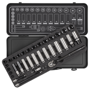 Sealey Premier Black Socket Set 3/8"Sq Drive 34 Piece