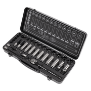 Sealey Premier Black Socket Set 3/8"Sq Drive 34 Piece