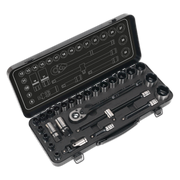 Sealey Premier Black Socket Set 1/2" Drive 28 Piece