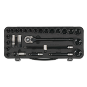 Sealey Premier Black Socket Set 1/2" Drive 28 Piece