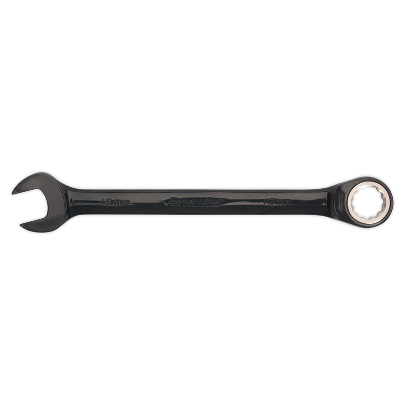 Sealey Premier Black Ratchet Spanner Set 7 Piece 8-19mm