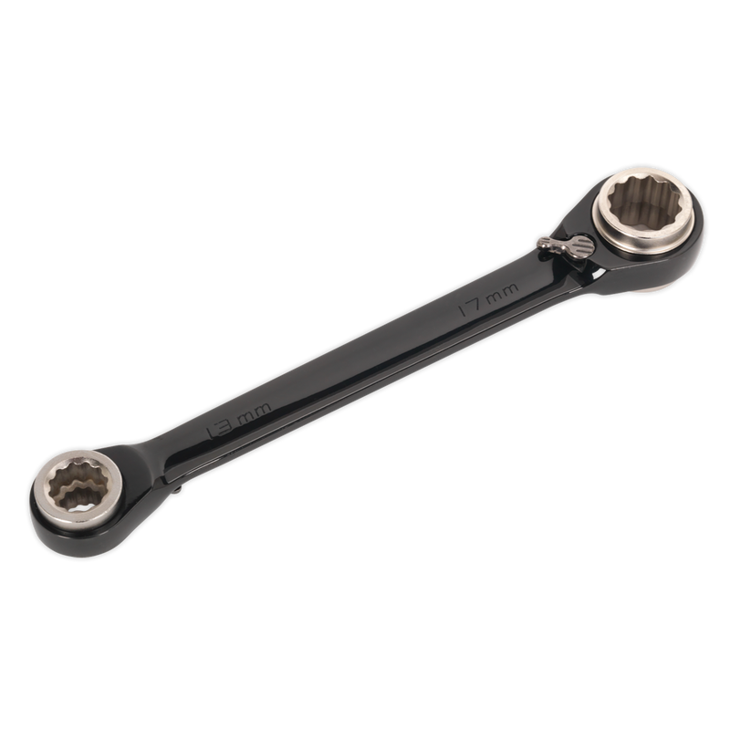Sealey Premier Black 4-in-1 Ratchet Ring Spanner 200mm