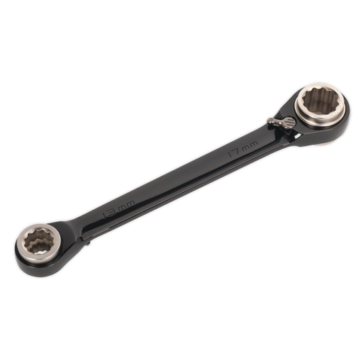 Sealey Premier Black 4-in-1 Ratchet Ring Spanner 200mm