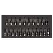 Sealey Premier Black Socket Bit Set 22 Piece 3/8" Drive AK7985