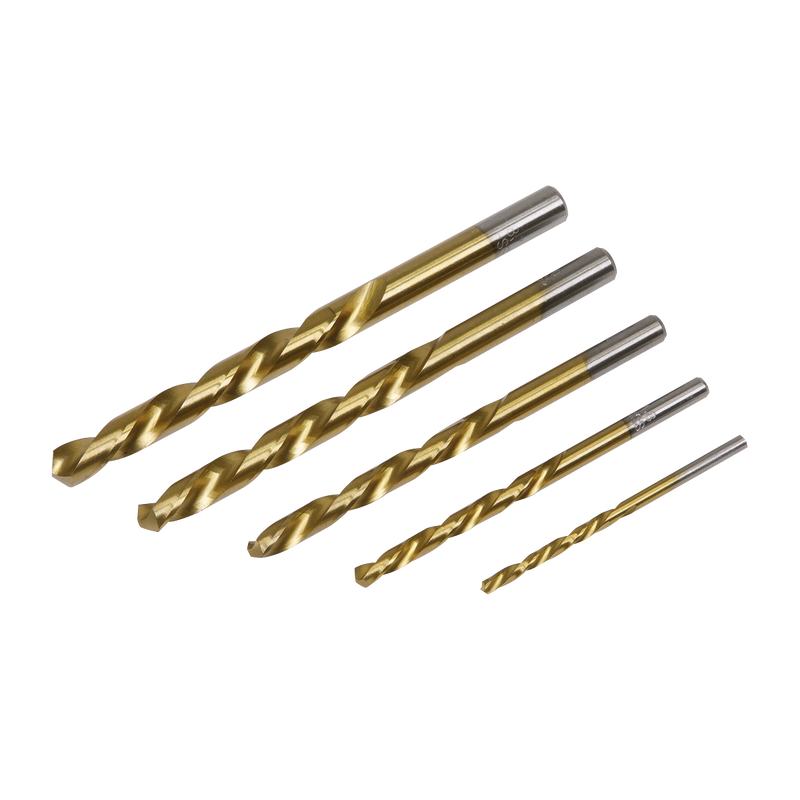 Sealey Left-Hand Spiral Drill Bit Set 5 Piece Ø3.2-8.7mm