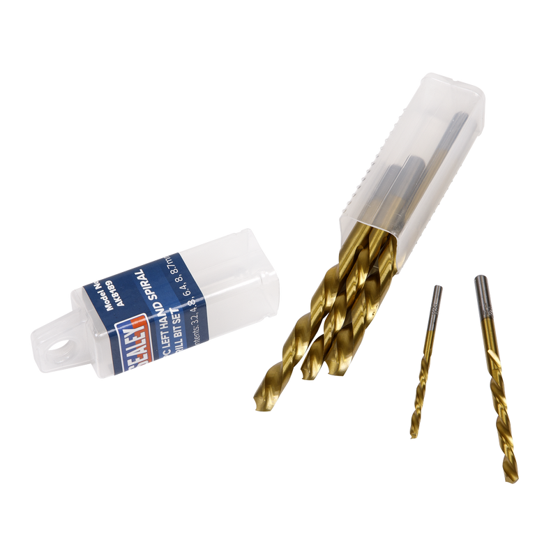 Sealey Left-Hand Spiral Drill Bit Set 5 Piece Ø3.2-8.7mm
