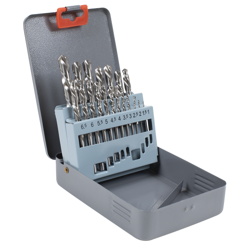 Sealey Left-Hand Spiral Drill Bit Set 19 Piece AK8190 1-10mm