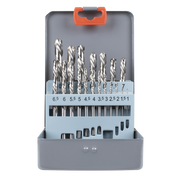 Sealey Left-Hand Spiral Drill Bit Set 19 Piece AK8190 1-10mm