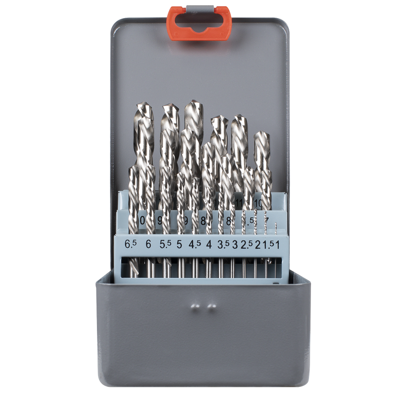 Sealey Left-Hand Spiral Drill Bit Set 25 Piece - Sizes Ø1-13mm