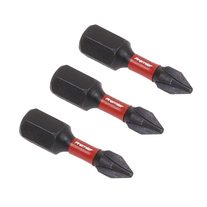 Sealey Premier Phillips Power Tool Bits Set 25mm - 3 Pieces