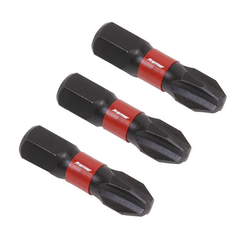 Sealey Premier Phillips Impact Power Tool Bits #3 x 25mm 3 Piece