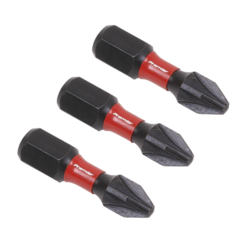 Sealey Premier Power Tool Bits Set #2 25mm 3 Pieces