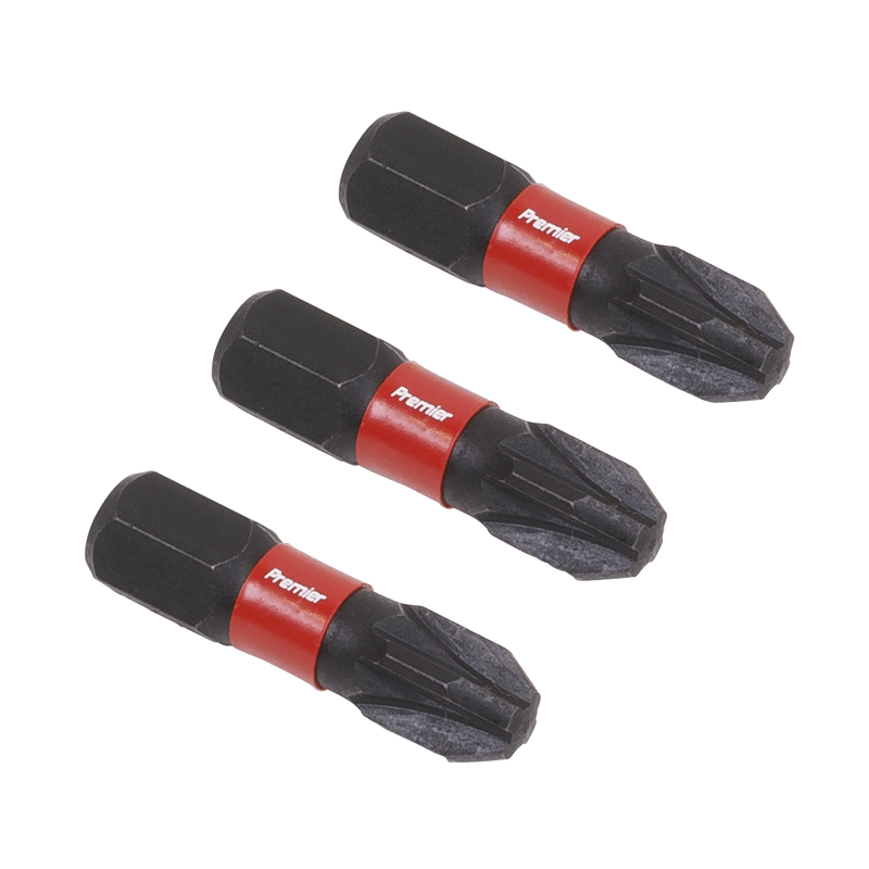 Sealey Premier Pozi Power Tool Bits Set #3 25mm - 3 Pieces