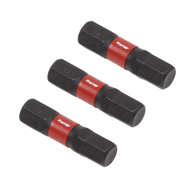 Sealey Premier Hex Impact Power Tool Bits 25mm 3 Piece
