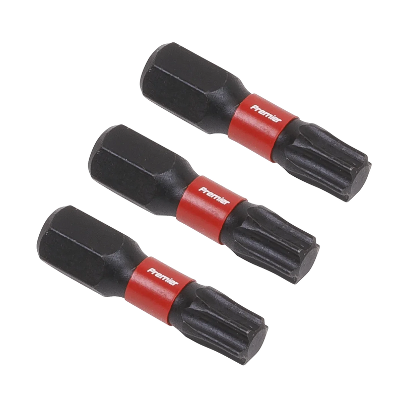 Sealey Premier T30 Impact Power Tool Bits 25mm 3 Piece Set