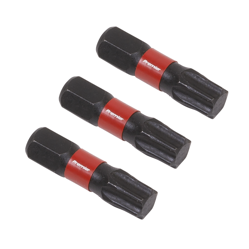 Sealey Premier Impact Power Tool Bits T40 25mm 3 Piece Set