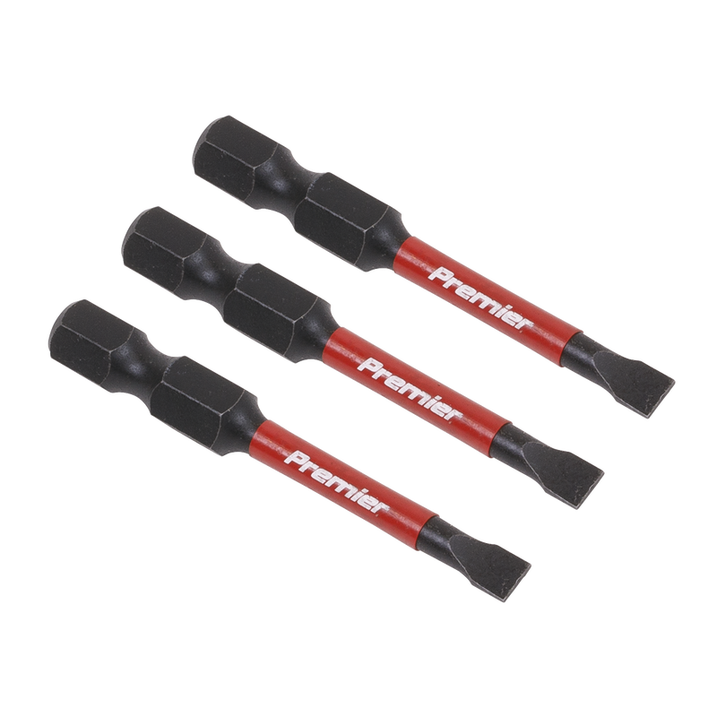 Sealey Premier Slotted Impact Power Tool Bits 25mm 3 Piece