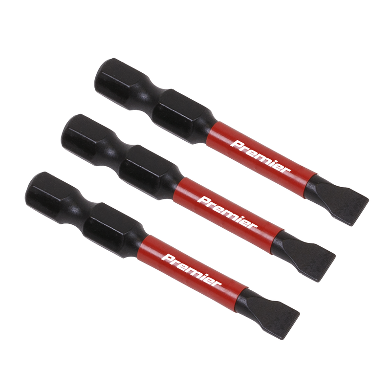 Sealey Premier Slotted Impact Power Tool Bits 25mm 3 Piece