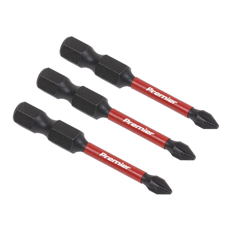 Sealey Premier Phillips Power Tool Bits Set 25mm - 3 Pieces