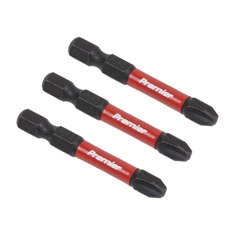Sealey Premier Phillips Impact Power Tool Bits #3 x 25mm 3 Piece