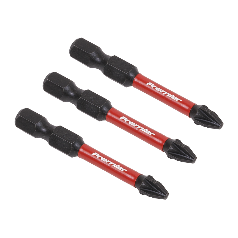 Sealey Premier Power Tool Bits Set #2 25mm 3 Pieces