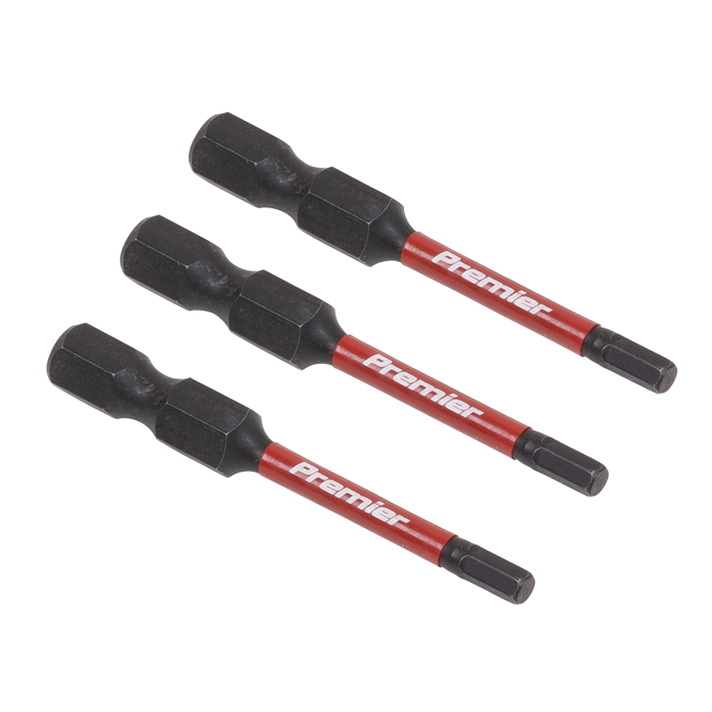 Sealey Premier Hex Impact Power Tool Bits 3 x 25mm
