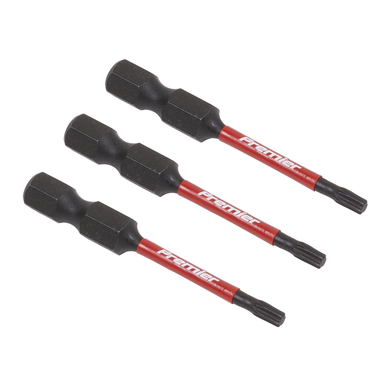 Sealey Premier TRX-Star Impact Bits Set T10 25mm 3 Pieces