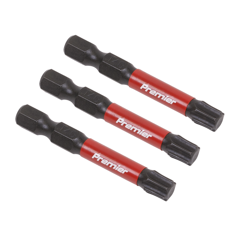 Sealey Premier Impact Power Tool Bits T40 25mm 3 Piece Set