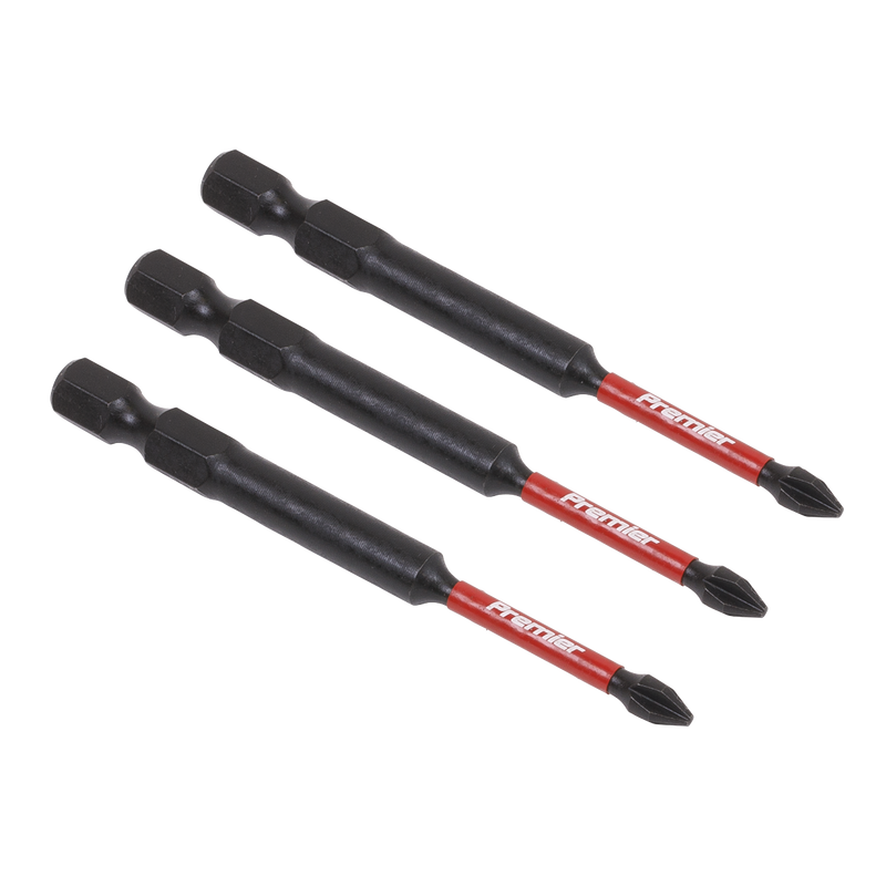 Sealey Premier Phillips Power Tool Bits Set 25mm - 3 Pieces