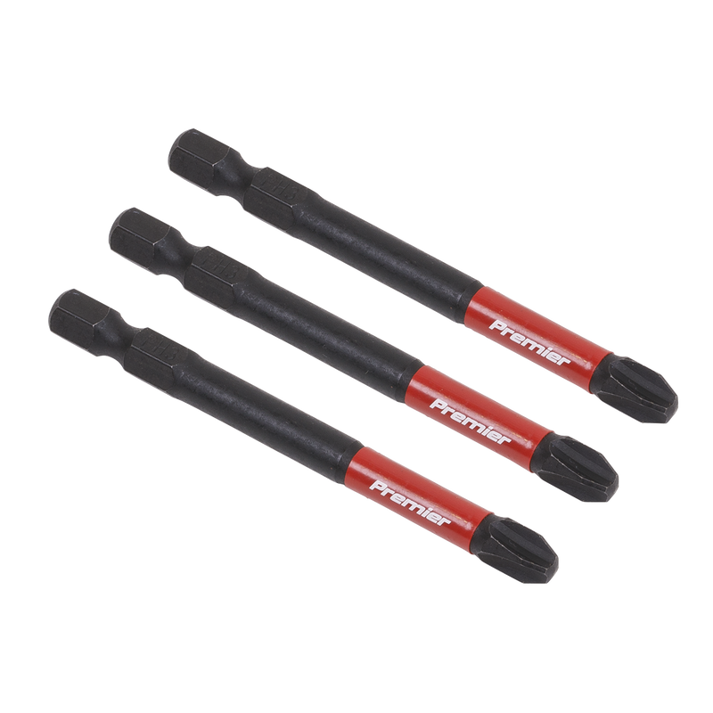 Sealey Premier Phillips Impact Power Tool Bits #3 x 25mm 3 Piece