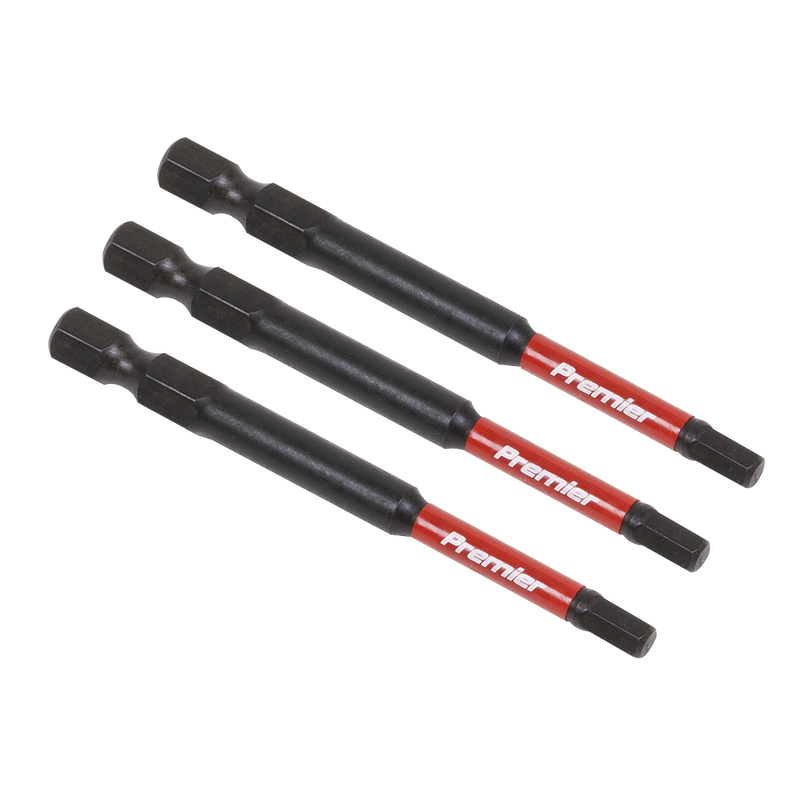 Sealey Premier Hex Impact Power Tool Bits 25mm 3 Piece