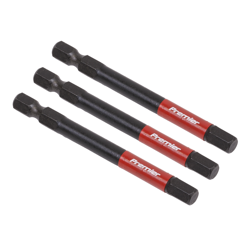 Sealey Premier Hex Impact Power Tool Bits 25mm 3 Piece