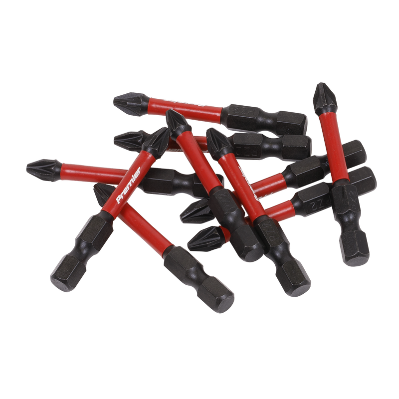 Sealey Premier Impact Power Tool Bits Set #2 50mm - 10 Pieces