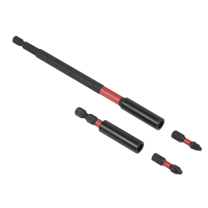 Sealey Premier Impact Grade Power Tool Bit Holder Set 4 Piece 150mm