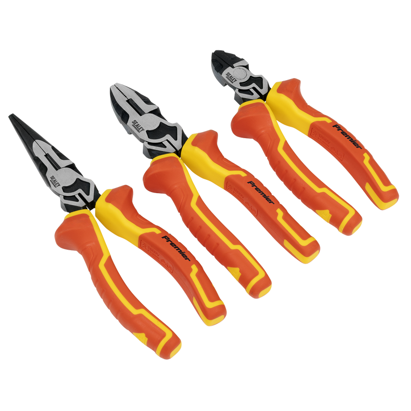 Sealey Premier Pliers Set 3 Piece - VDE Approved, Model AK83452