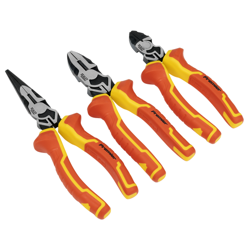 Sealey Premier Pliers Set 3 Piece - VDE Approved, Model AK83452