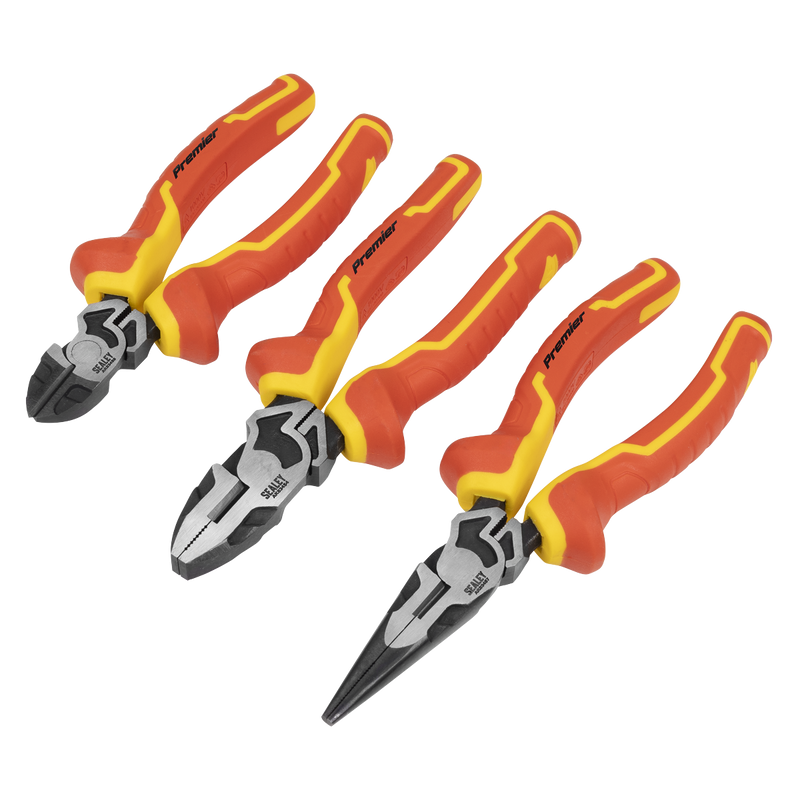 Sealey Premier Pliers Set 3 Piece - VDE Approved, Model AK83452