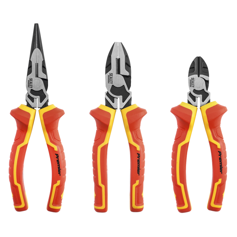 Sealey Premier Pliers Set 3 Piece - VDE Approved, Model AK83452