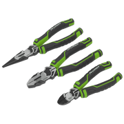 Sealey Premier High Leverage Pliers Set 3 Piece - 200mm Long Nose & More