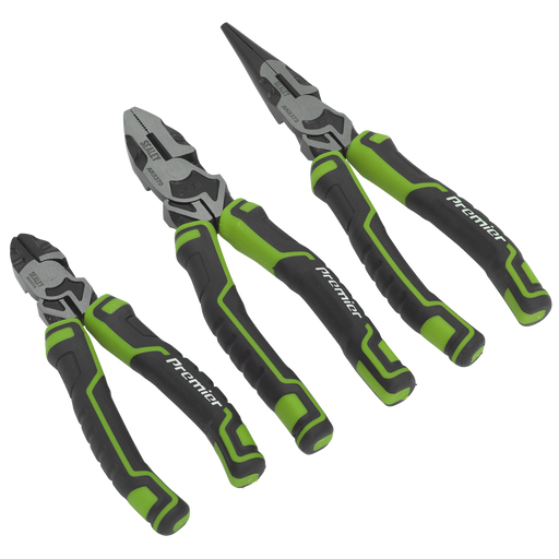Sealey Premier High Leverage Pliers Set 3 Piece - 200mm Long Nose & More